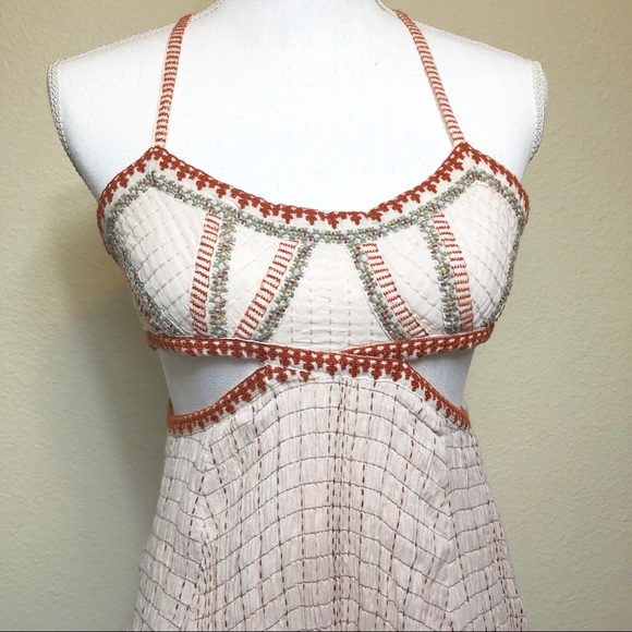 NWOT Free People | Cut Out Smock Stitch Dress Sz.0 - Picture 8 of 8